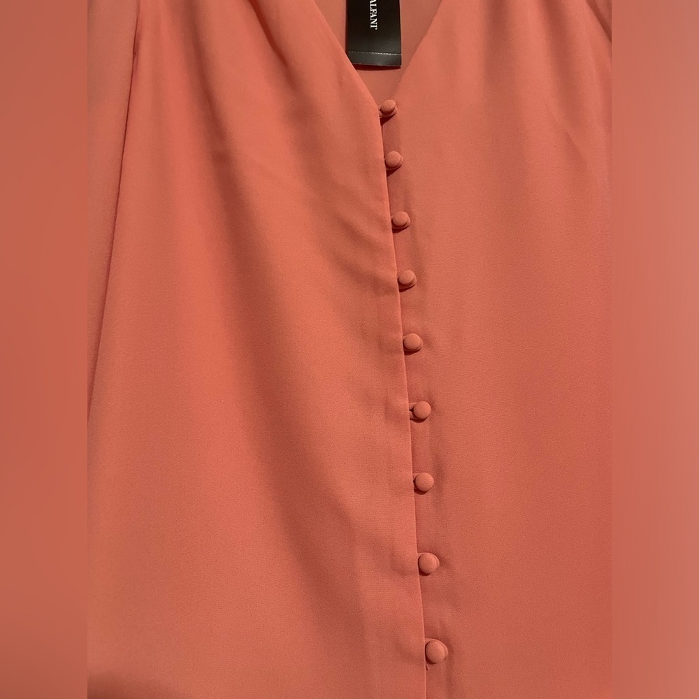 Alfani Tops | Alfani Button Front Blouse  Color:Pink | Size:M - Picture 4 of 10